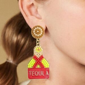 Tequila bottle earrings